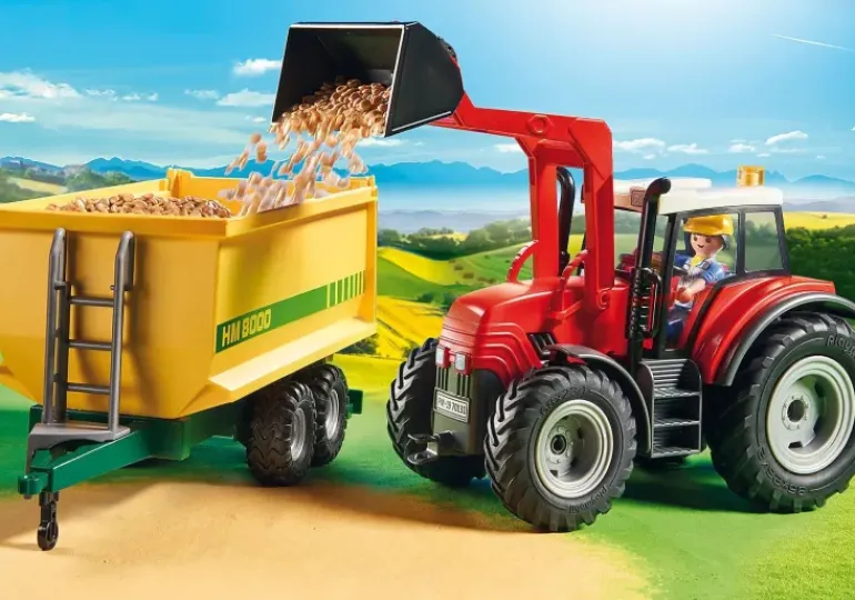 Playmobil - Tractor With Feed Trailer (70131)