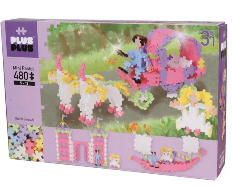 Plus Plus Puzzles - Pastel - 3 in 1 - Princess - 480 Pcs