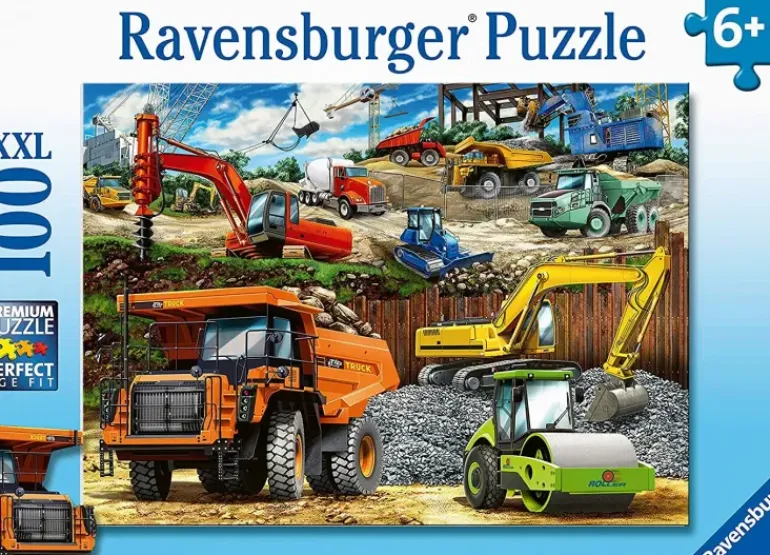 Ravensburger - 100Pc Construction Vehicles Puzzle
