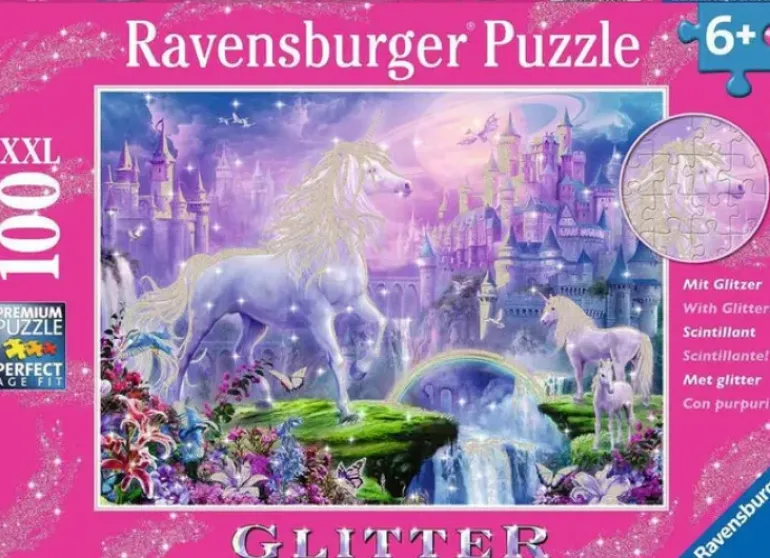 Ravensburger - 100Pc Glitter Unicorn Kingdom Puzzle
