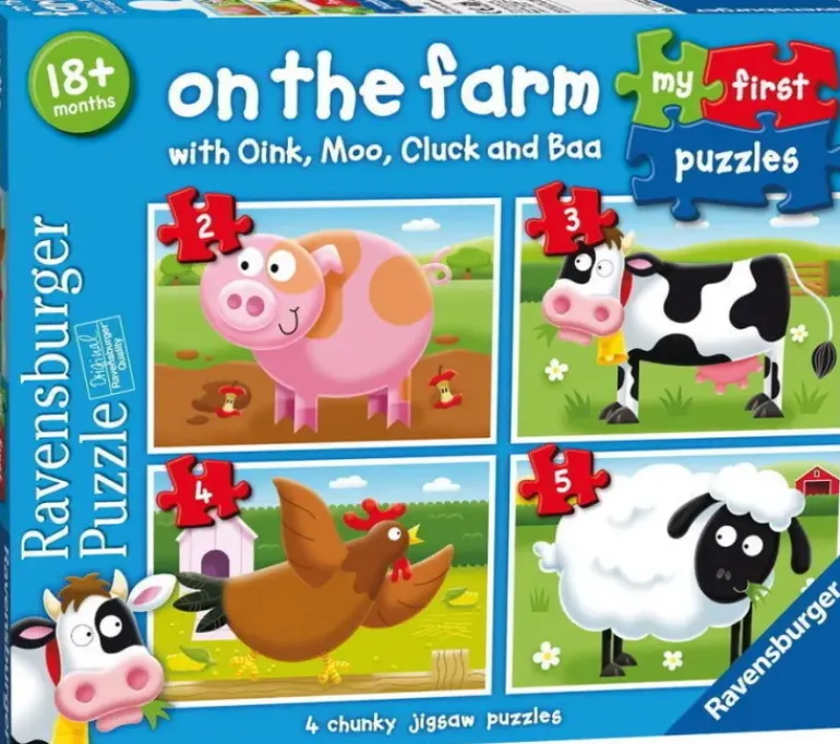 Ravensburger - 2 3 4 5Pc On the Farm My First Puzzle