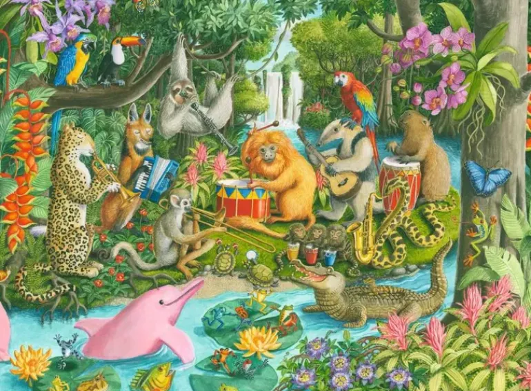 Ravensburger - 100Pc Rainforest River Band Puzzle