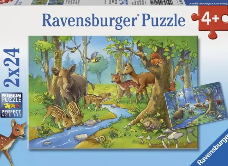 Ravensburger - 2 x 24Pc Cute Forest Animals Puzzles