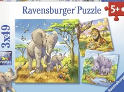 Ravensburger - 3 x 49Pc Wild Animals Puzzles