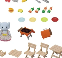 Sylvanian Familes - BBQ Picnic Set with Elephant