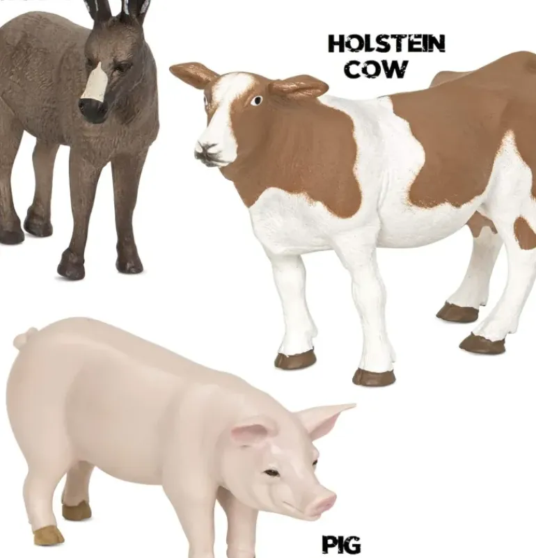 Terra - Farm Animals (3) Donkey, Pig & Cow