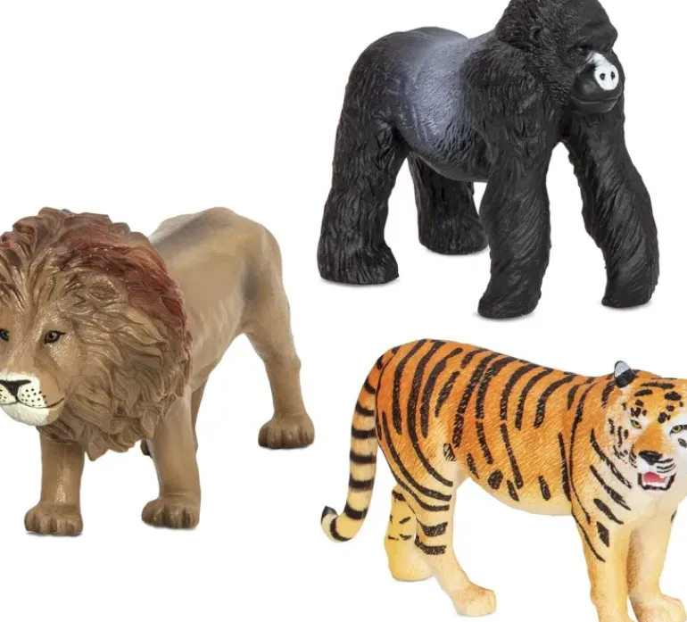 Terra - Jungle Animals (3) Lion, Tiger & Gorilla Set