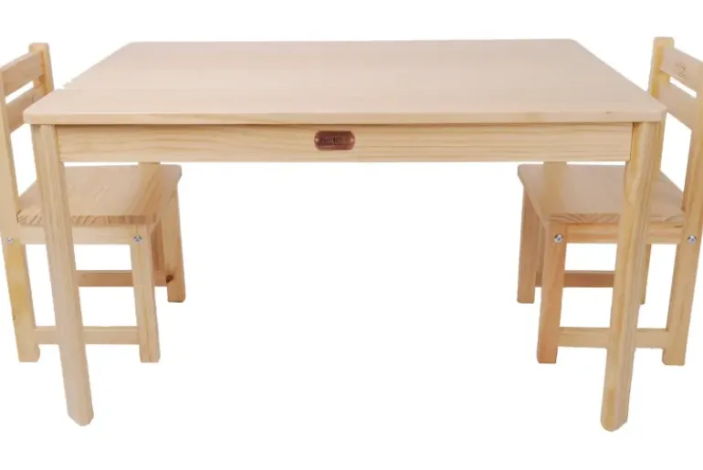 Tikk Tokk - Little BOSS Rectangle Table & Chair Set - Natural