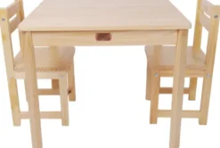 Tikk Tokk - Little BOSS Square Table & Chair Set - Natural