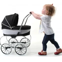 Valco - Mini Princess Dolls Pram - Raven Black