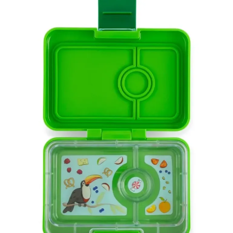 Yumbox - Bento Snack Box 3 Compartment Avocado Toucan